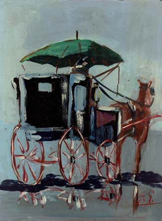 Ennio Formigli - Carrozzella con cavallo